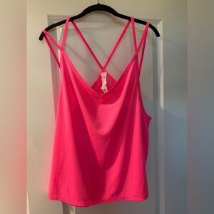 Jockey × Victoria Arlen V-Neck Strappy Tank Top - XL - Bright Pink